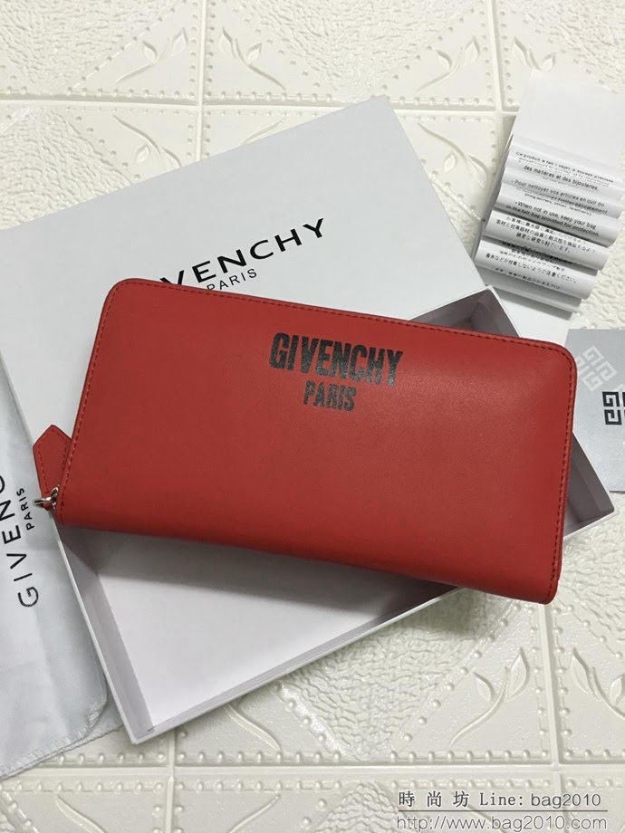 GlVENCHY紀梵希 2018最新 熱賣款式 專櫃品質 頂級進口牛皮 原版五金 拉鏈錢包 091888  tsg1054